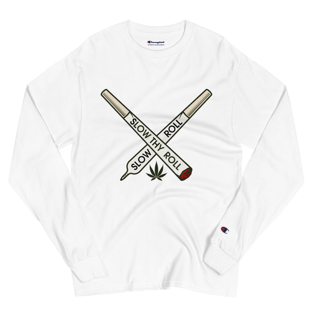 'Slow Thy Roll' X Champion Long Sleeve Shirt (White)(SP)
