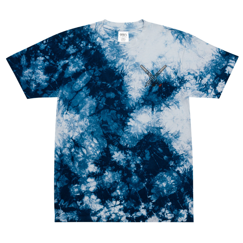 Oversized "Slow Thy Roll"  tie-dye t-shirt