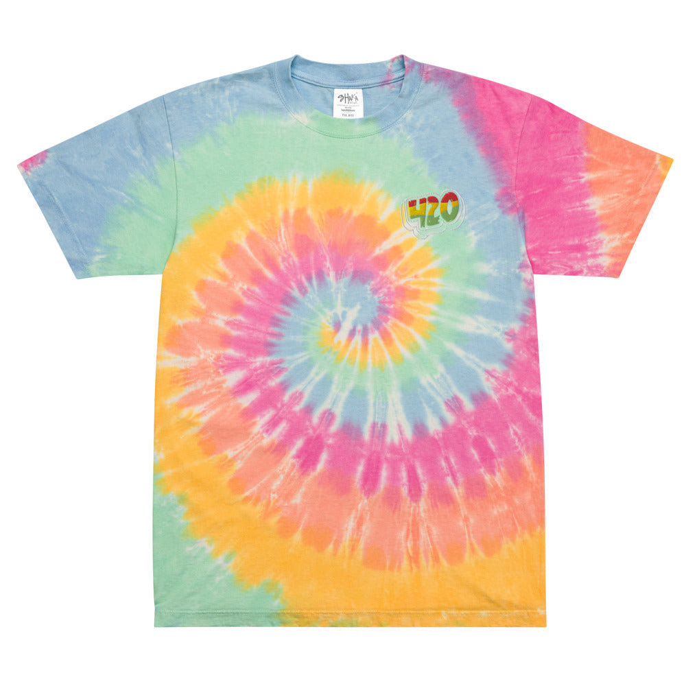 420 Oversized tie-dye t-shirt