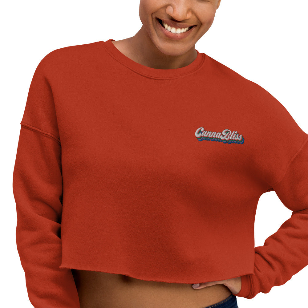 Crop Sweatshirt [Embroidered]